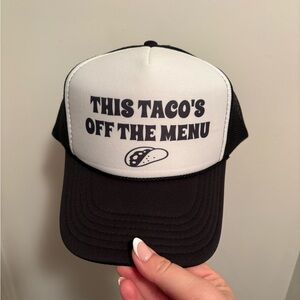 Black and White Trucker Hat for Bride
